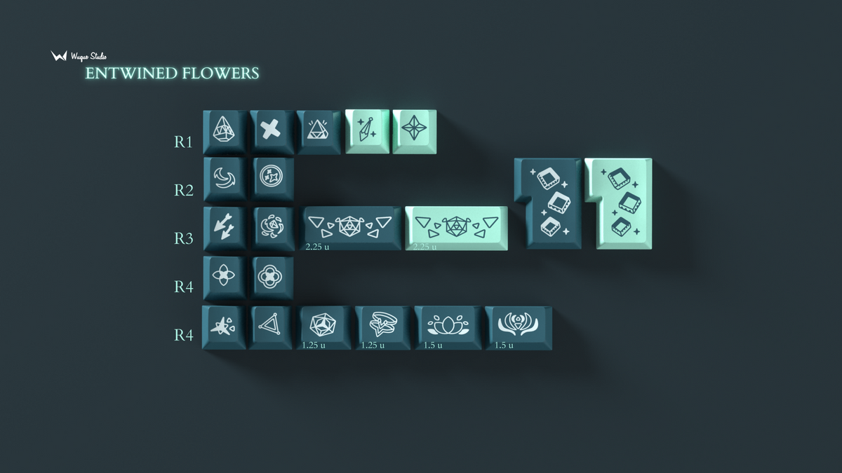 WS Entwined Flowers Keycap Set